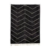Modern Moroccan carpet black contemporary art 280x370cm