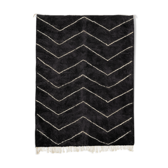 Modern Moroccan carpet black contemporary art 280x370cm