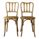 2 caned bistro chairs, Horgen Glarus (Switzerland), around 1925 - no Thonet.