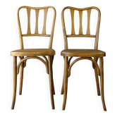 2 caned bistro chairs, Horgen Glarus (Switzerland), around 1925 - no Thonet.