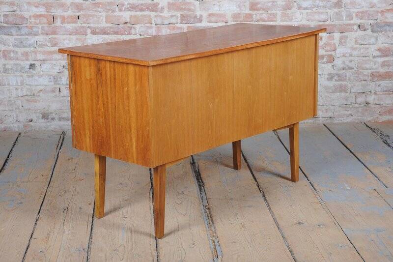 Mid-Century Modern Writing Desk in Walnut, Czech, 1950