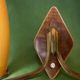 Mid Century Modern double opaline glass wall sconce