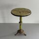 Mid-century side table in green marble with a brass base, 1960s, Italy.