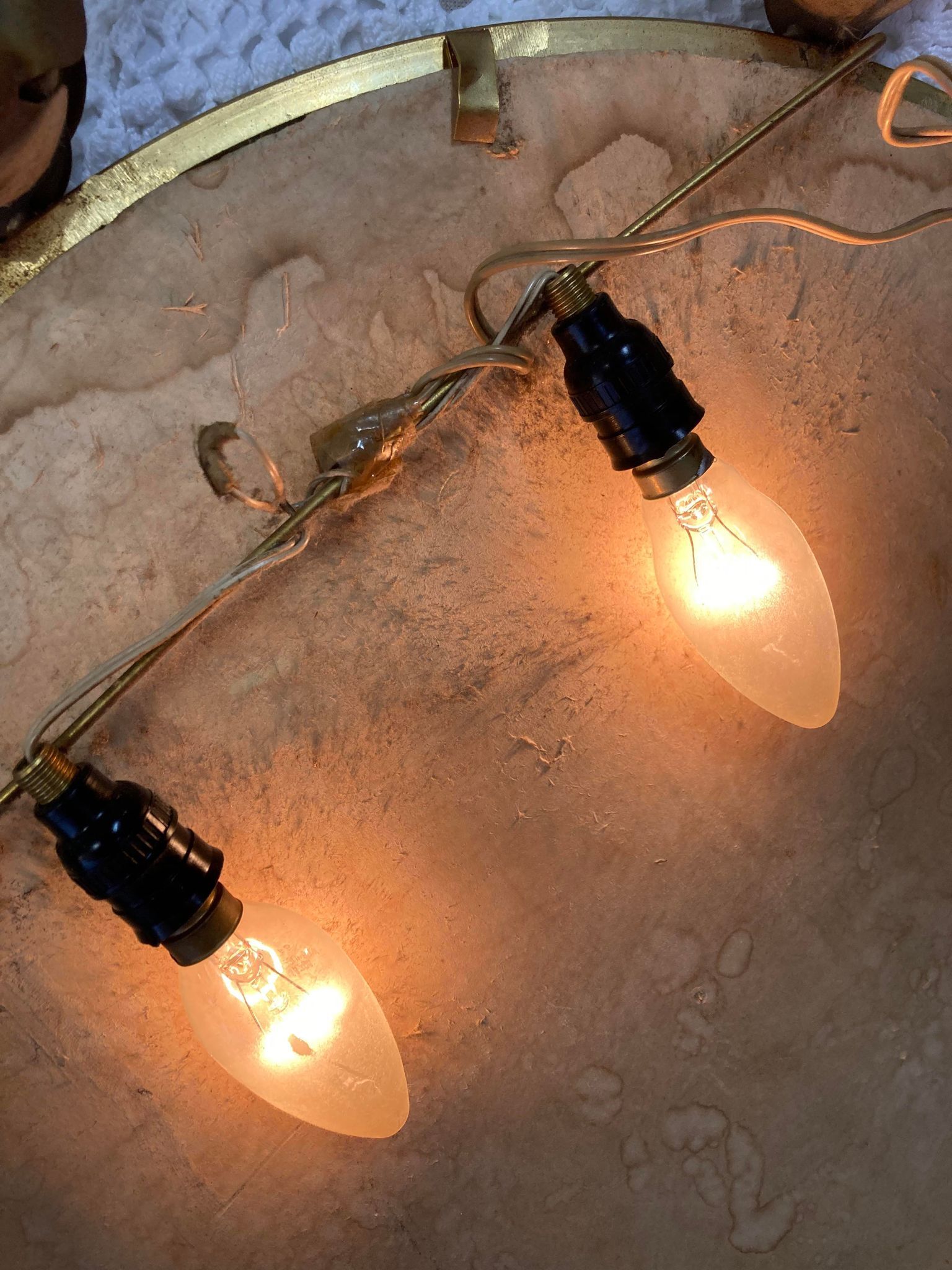 Golden mirror Holywood Regency in gilded metal