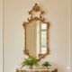 Antique carved and gilded wooden mirror, Italy, 19th century