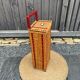 Vintage bread hutch in wicker and scoubidou