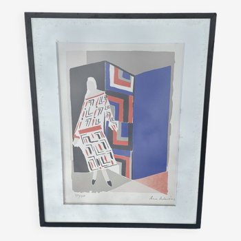 Framed lithograph, signed and numbered sonia delaunay