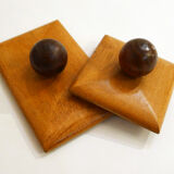 Pair of modernist wooden boxes
