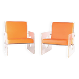 Paire de fauteuils altuglass