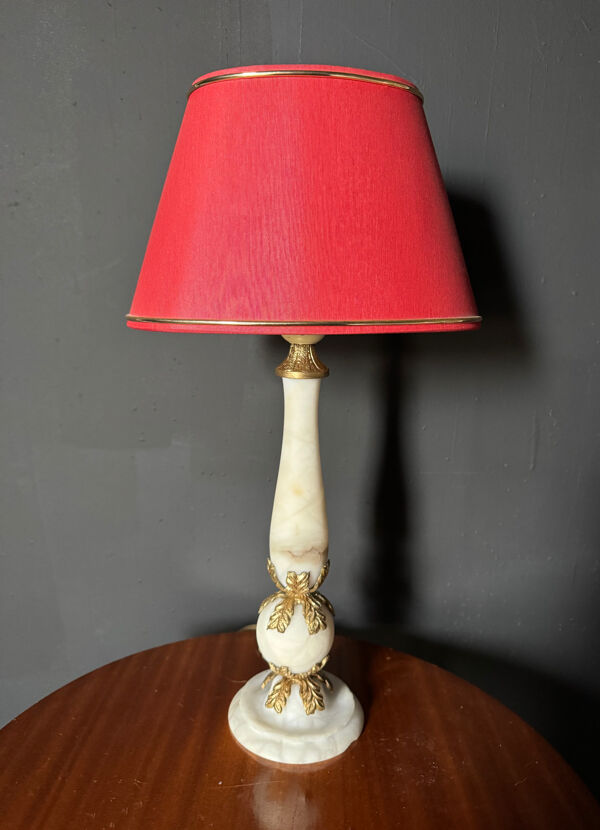 Lampe colonne albâtre années 60