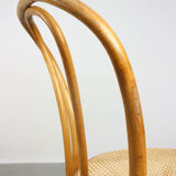 Vintage wide bentwood and cane chairs, set of 2