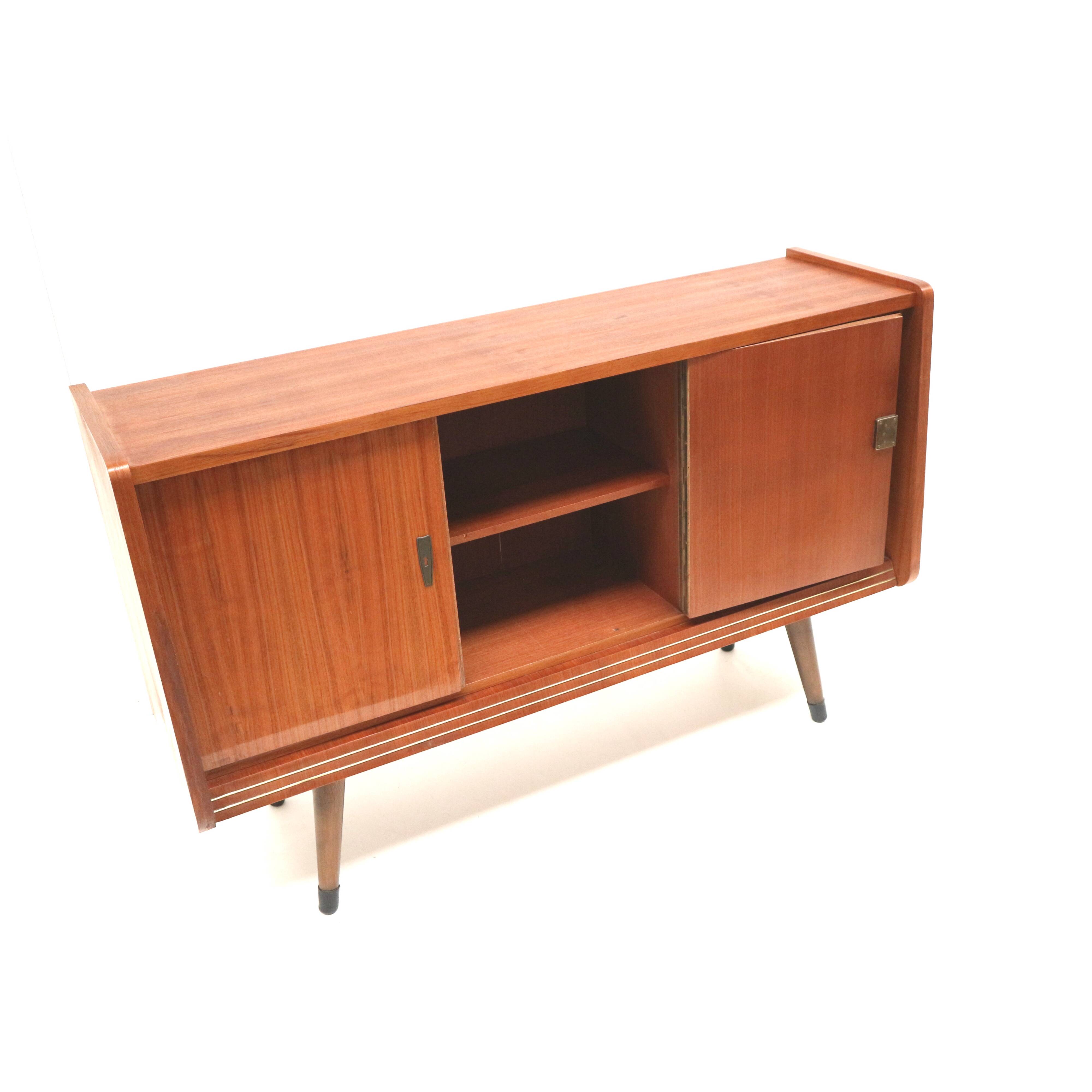 Vintage sideboard with drawers and doors made in the 50s