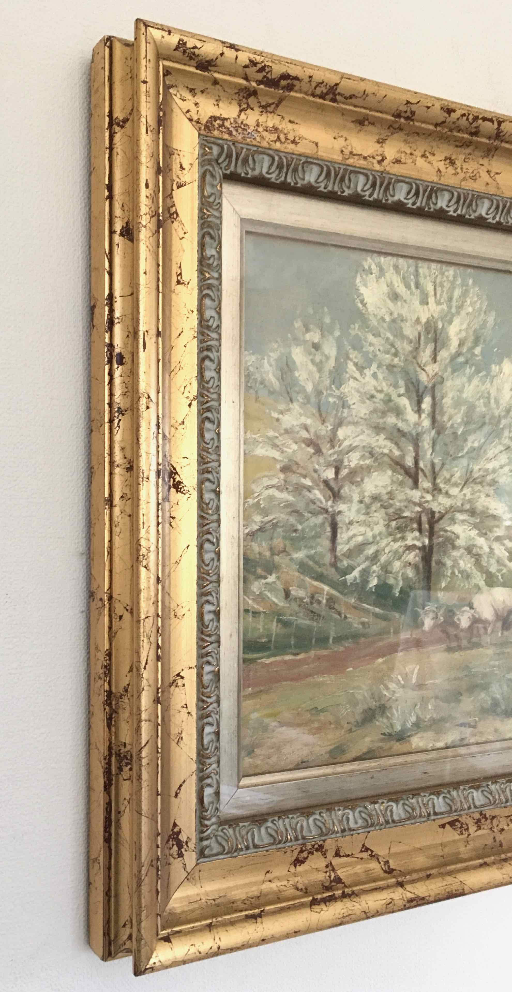 Oil painting on canvas cherry blossoms