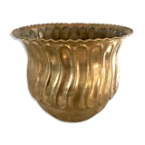 Vintage brass pot cover