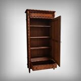 Armoire à Glace en Pitchpin esprit Bambou, Art Nouveau – Début XXème