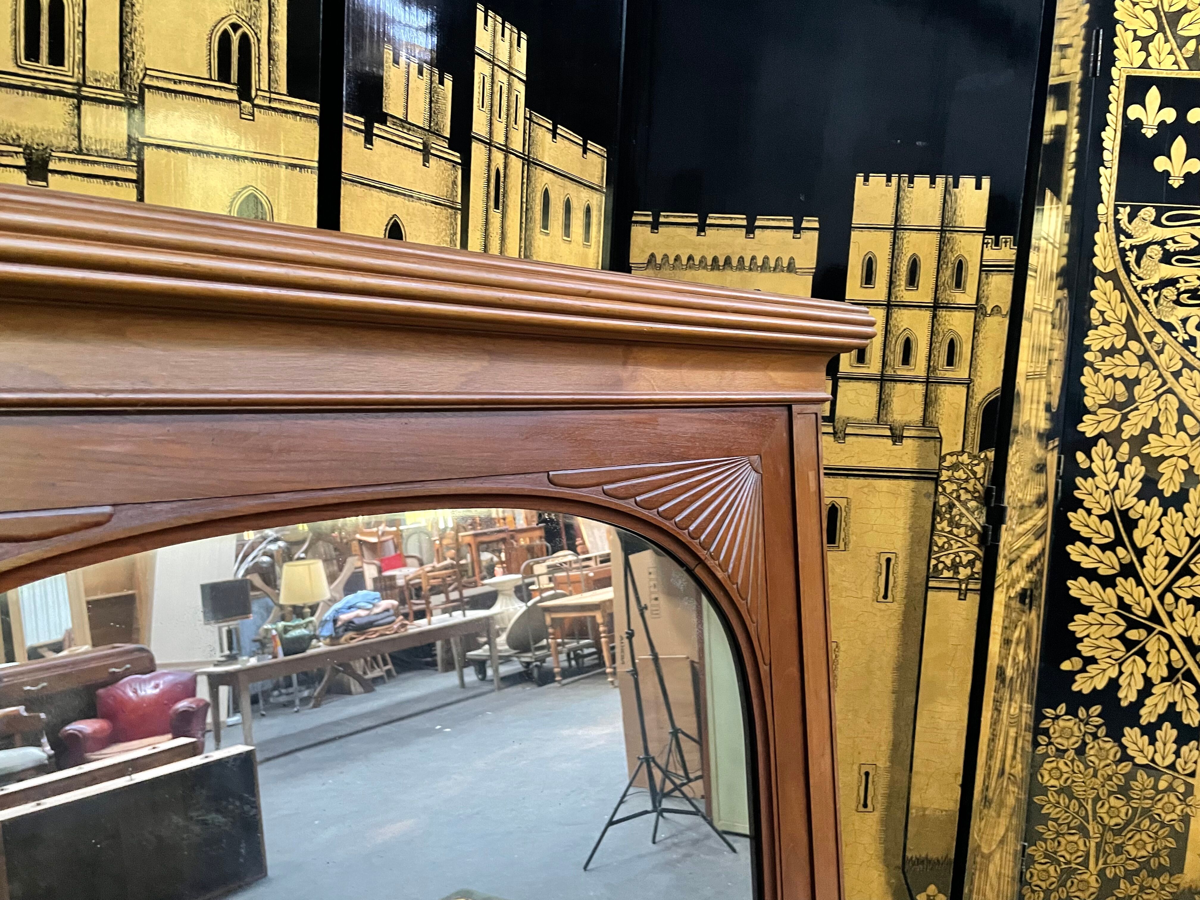 Walnut mirror Art Deco era