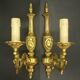 Pair of single-light wall sconces in Louis XV style - Lumalux Paris - gilded bronze