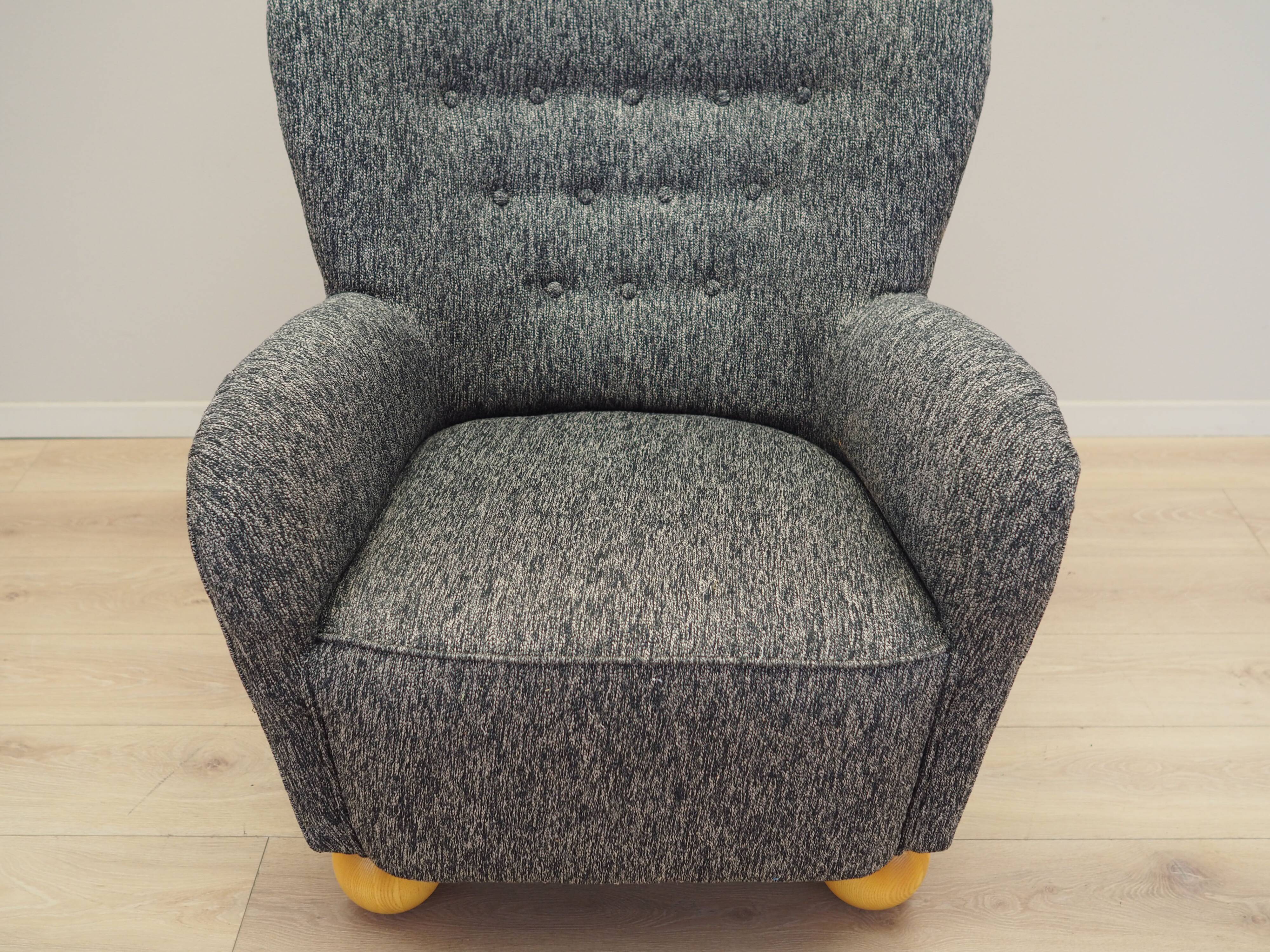 Grey armchair, Scandinavian design, production: Denmark