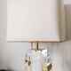 Pair of plexiglass lamps Hollywood Regency 1970