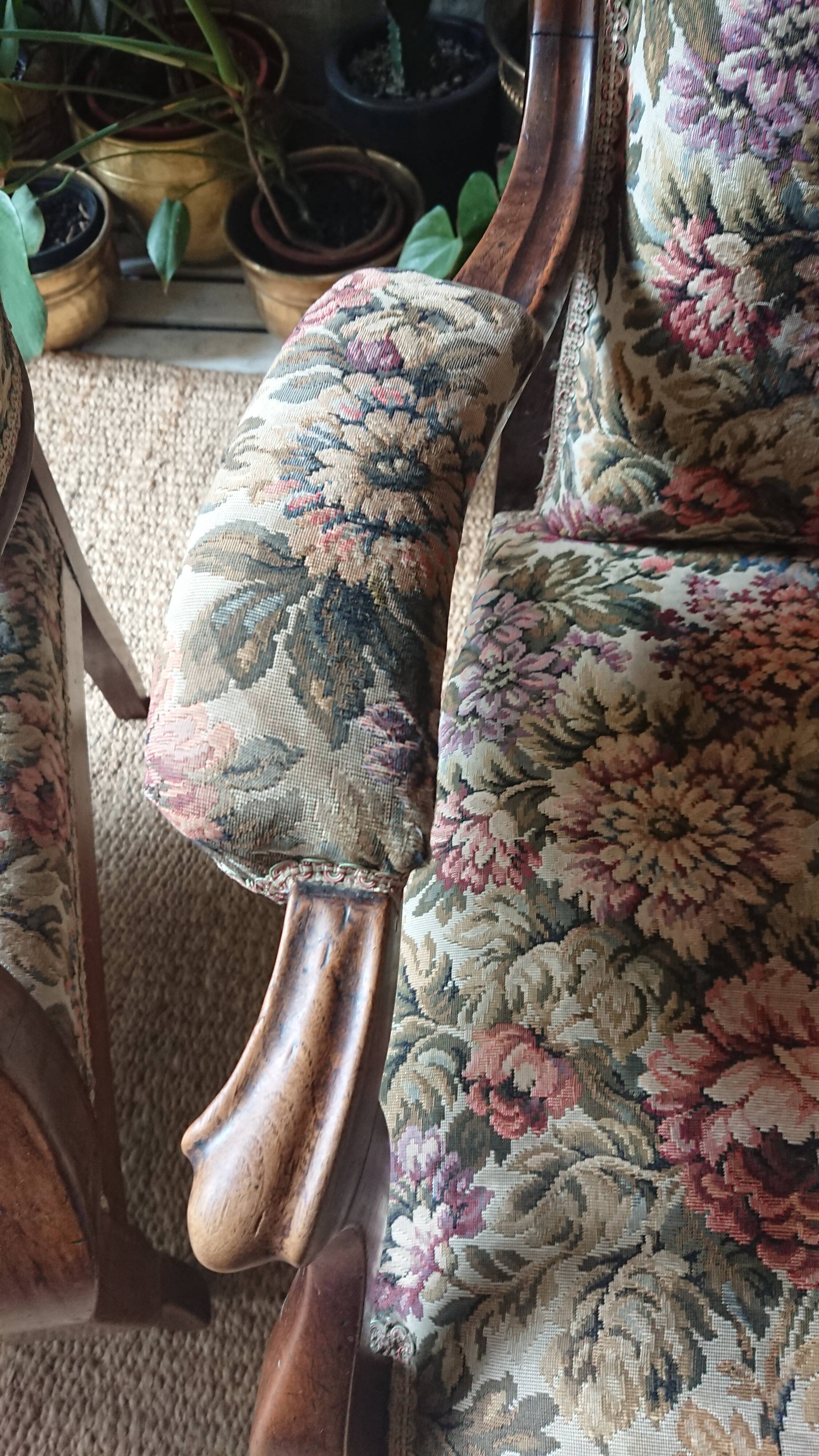 Pair of voltaire armchairs