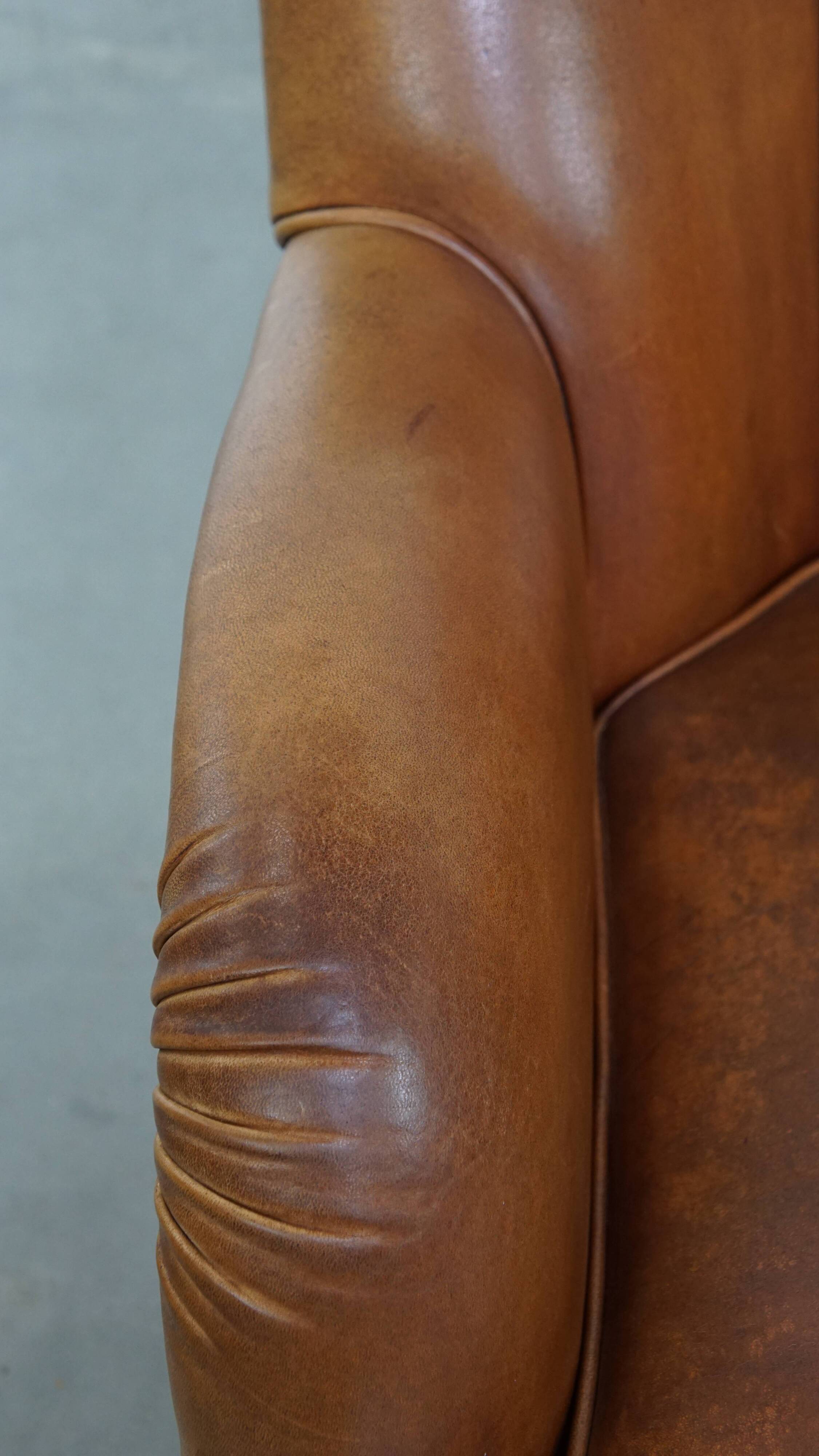 Design Armchair Made from High-Quality Sheepskin Leather