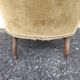 Antique Napoleon III crab chair in patinated mustard velvet.