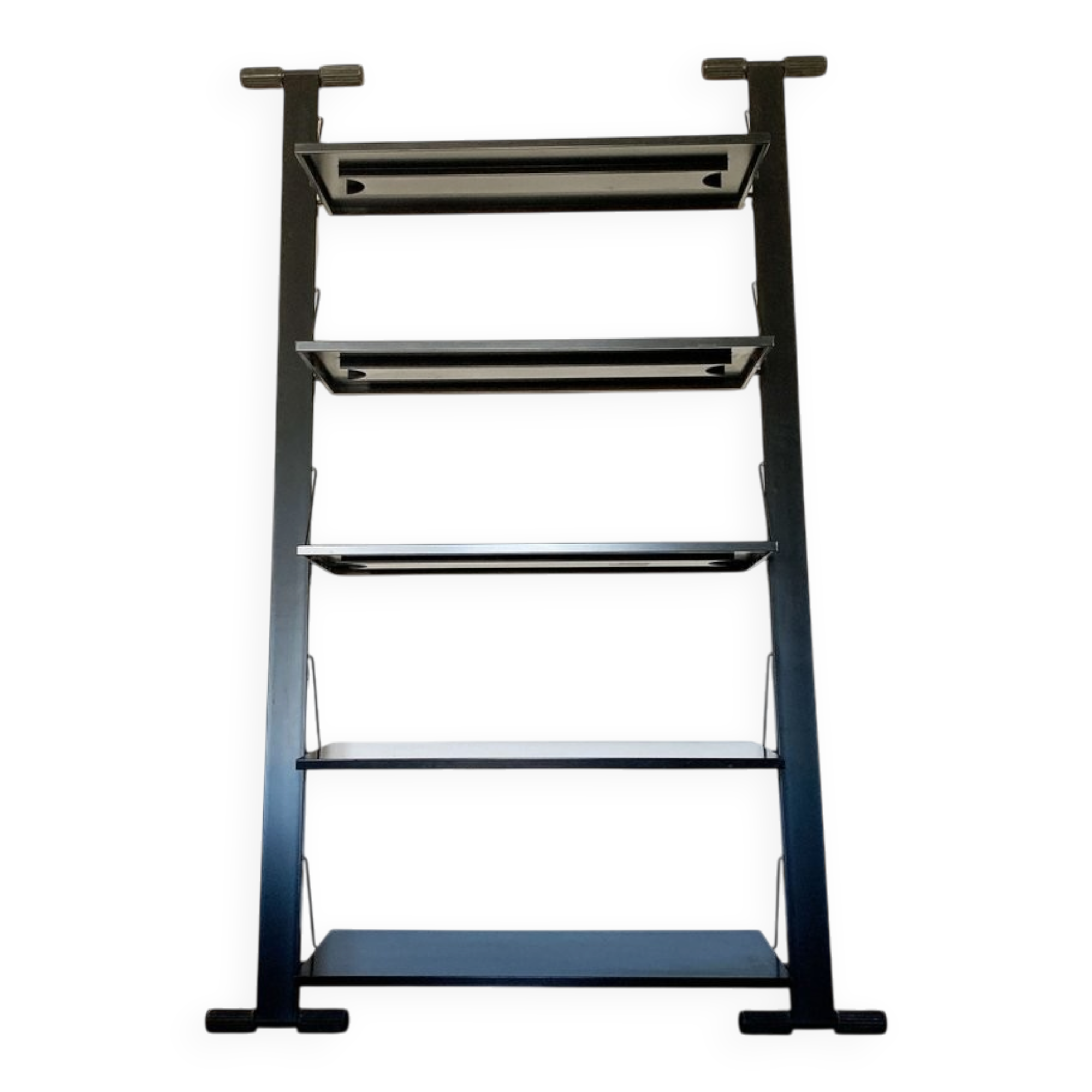 Postmodern Italian graffiti shelf by Rodney Kinsman for Bieffeplast, 1980s.