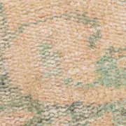 Vintage Peach & Green Turkish Rug, Handmade Neutral Rustic Carpet, 168x274