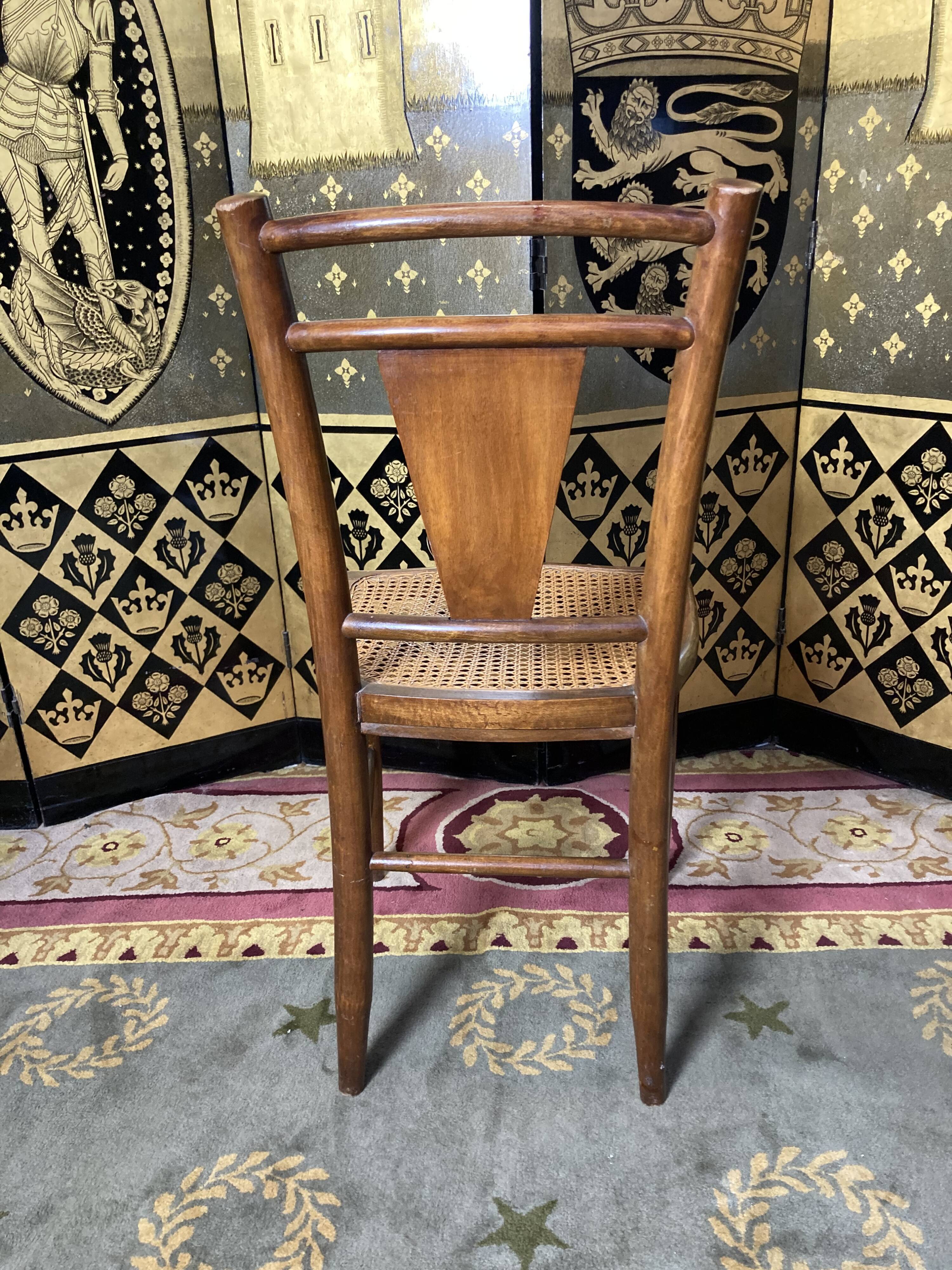 5 tanned bistro chairs