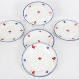 Set of 5 plates flat Mary - Lou Digoin Sarreguemines 1922/1965