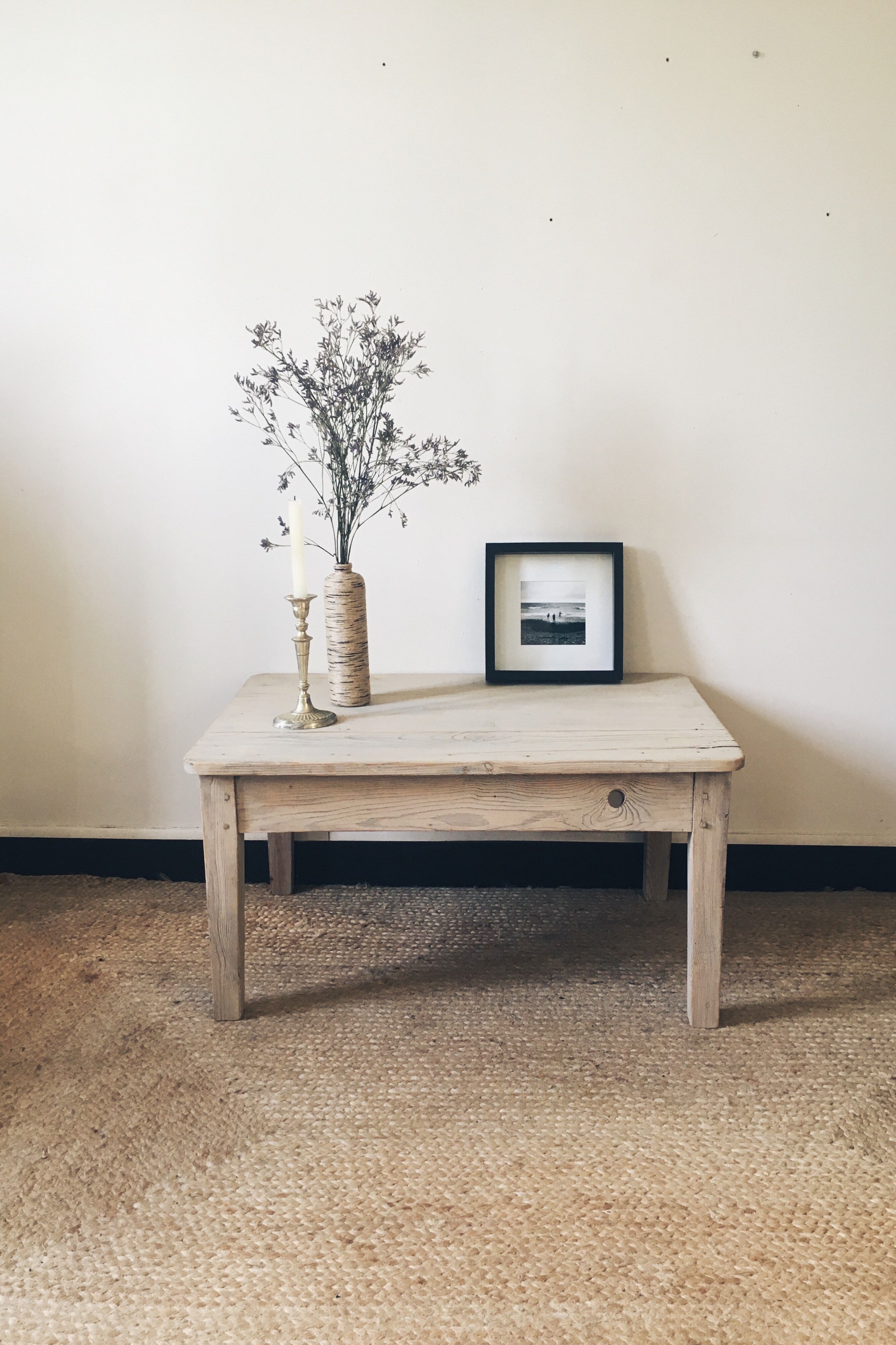 White lacquered coffee table