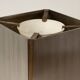 Grande lampe en métal brossé et laiton doré. Années 1970.