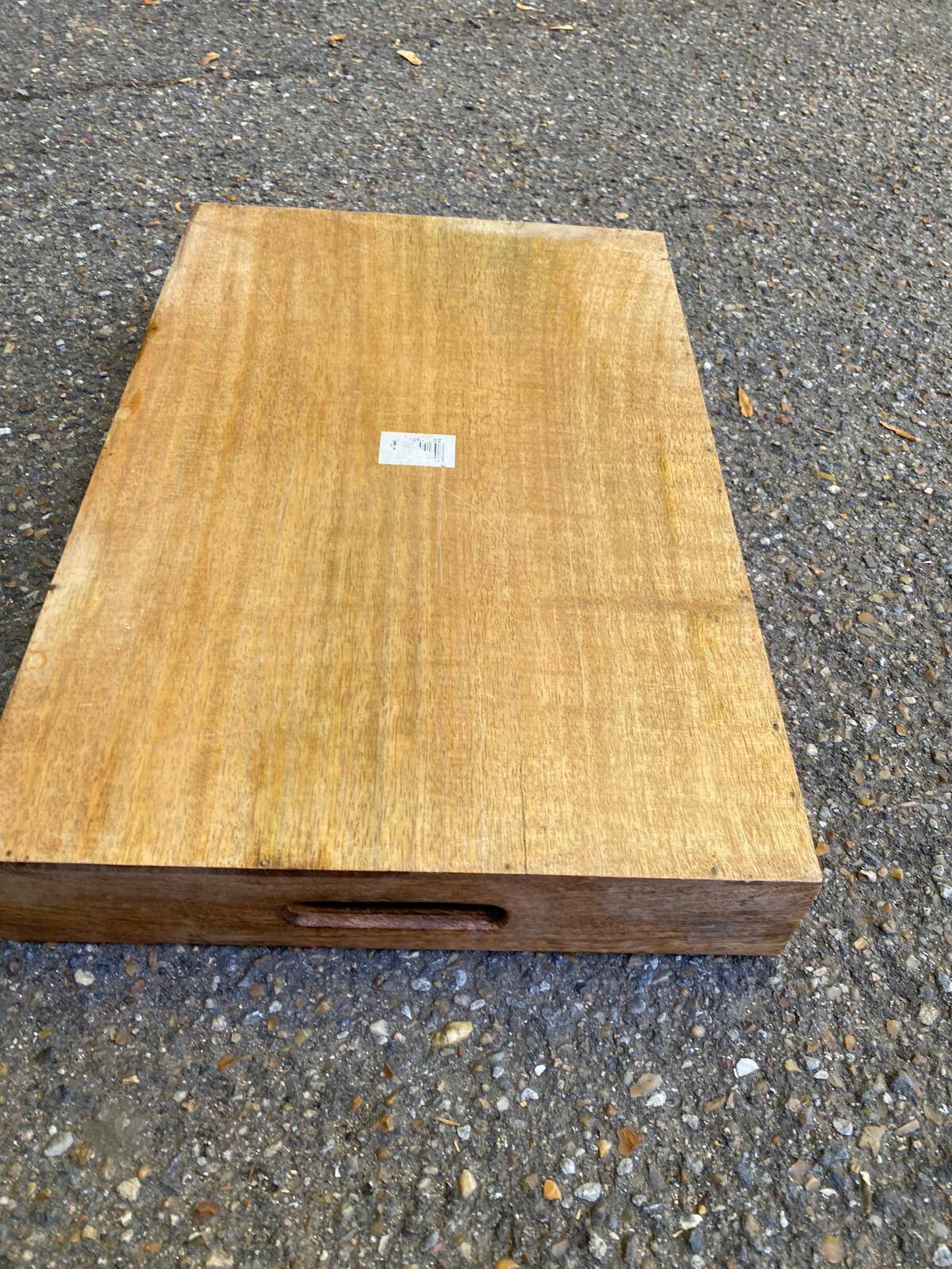 Large rectangular serving platter in solid wood Scandinavian style.