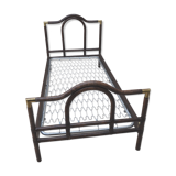 Brass bamboo rattan bed
