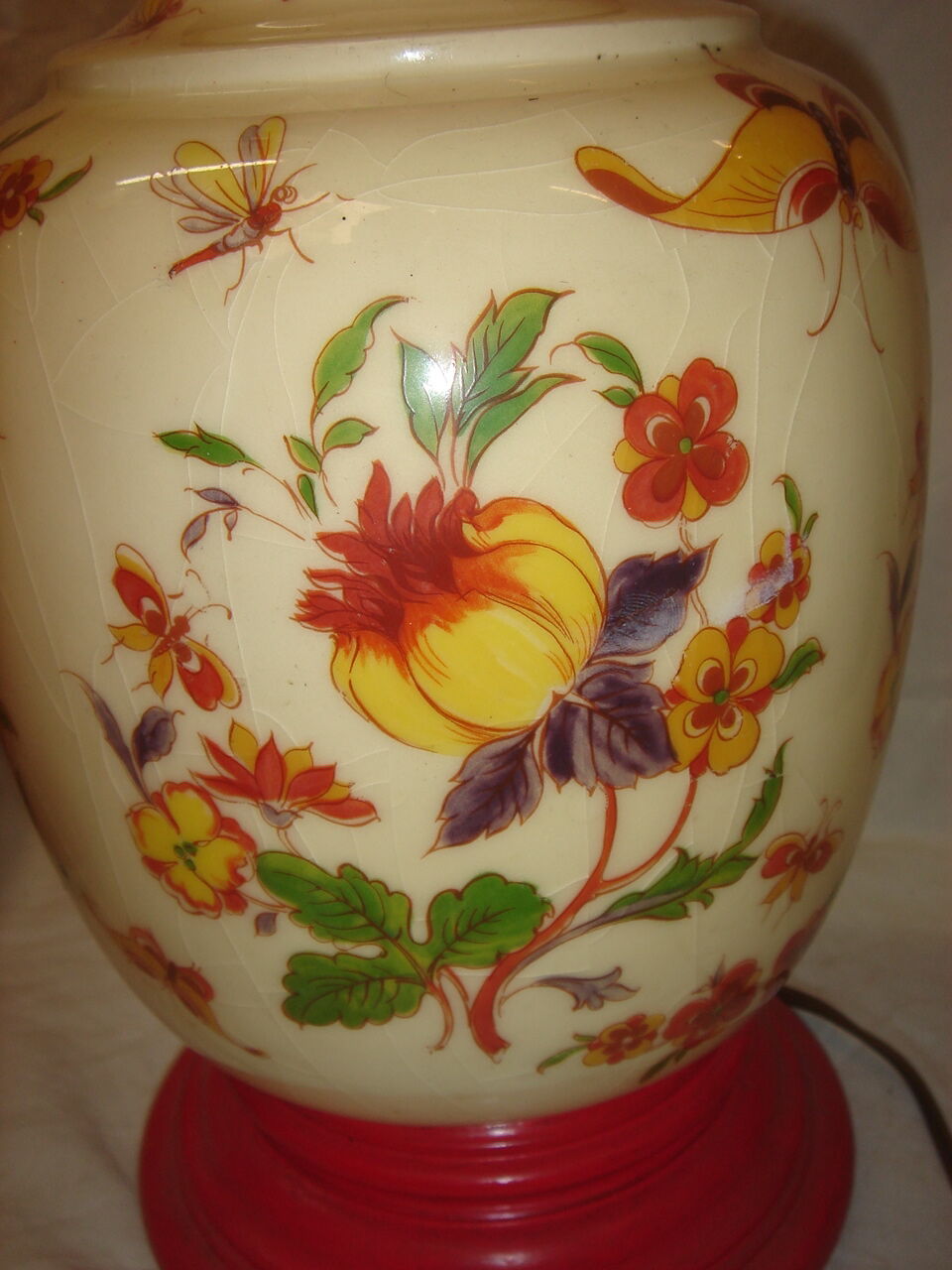ceramic living room lamp decoration butterflies and flowers