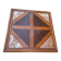 Coffee table with wood marquetry and marble inlays.