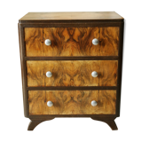 Chest of drawers art deco in walnut