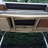 Formica table set with extensions + 4 Plastilux chairs