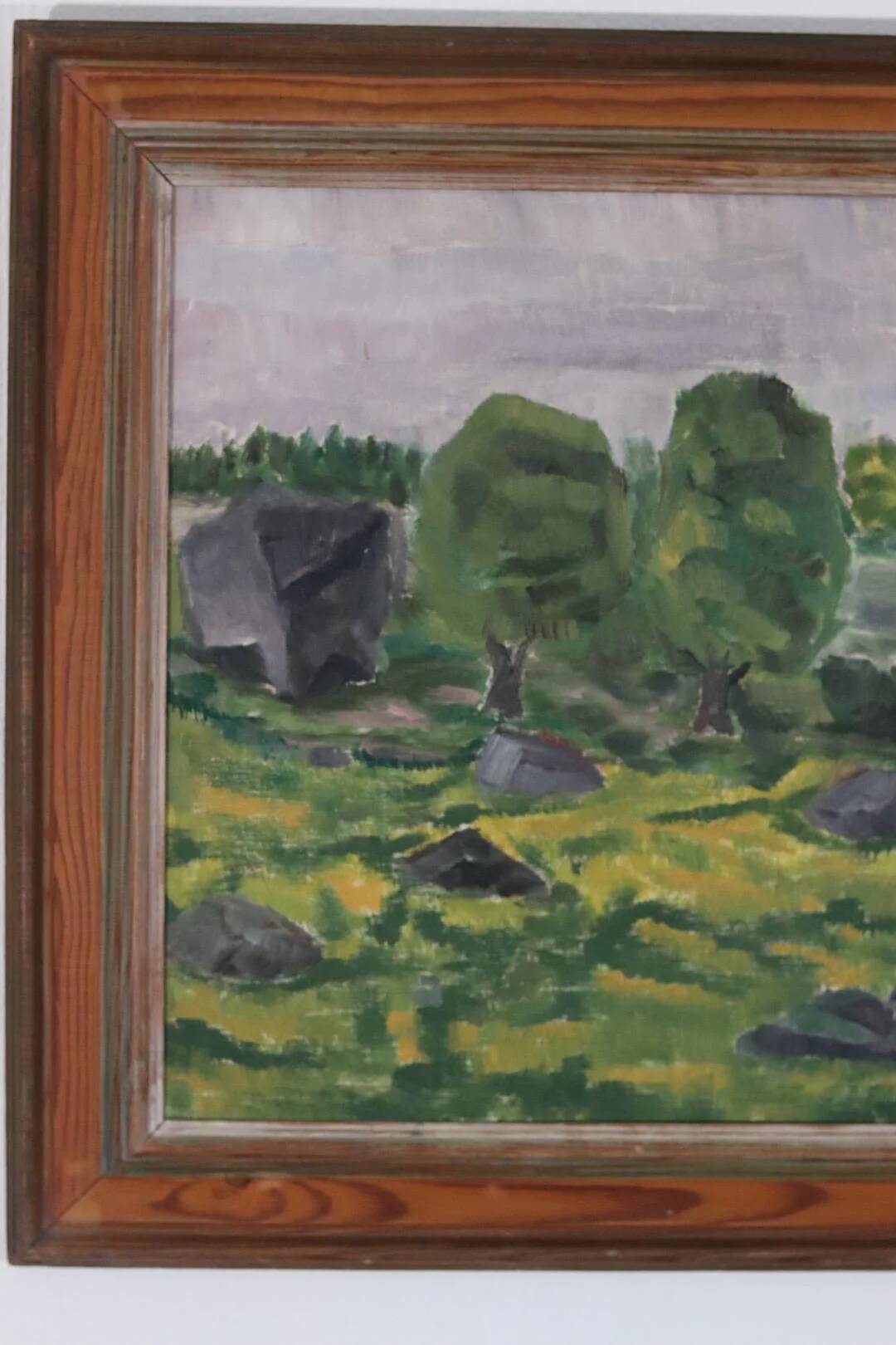 Original Swedish Oil on Panel – “Trees” by Gunnar Wärn – Signed