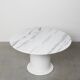 Table à manger ronde en marbre de Carrare, années 1970