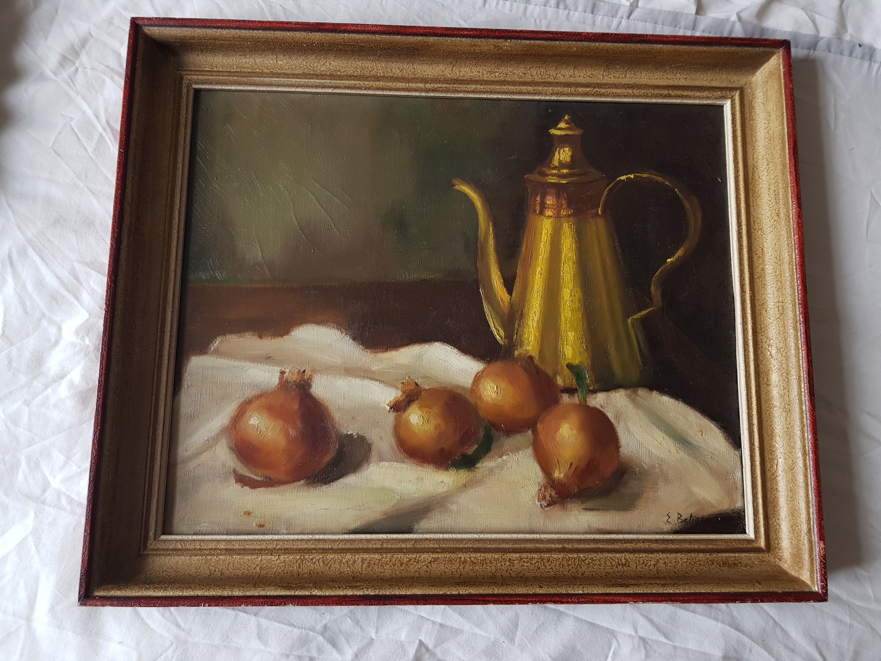 Still life Oil on canvas Ernest Betigny