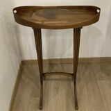 Lounge table rooster signed galle era art nouveau marquetry