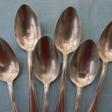 Set of 6 teaspoons in silver metal