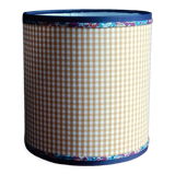 Cylindrical lampshade gingham fabric and liberty