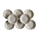 8 Sarreguemines ivory plates to gadroons 20cm