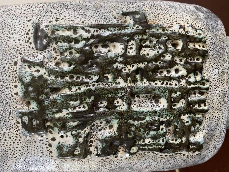 Brutalist Ceramic Table Lamp By Walter Gerhards, ca. 1960s