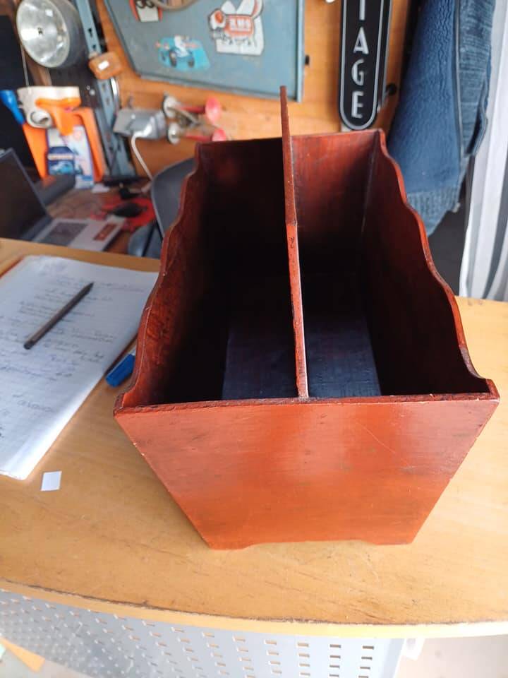 Beautiful vintage wooden magazine rack