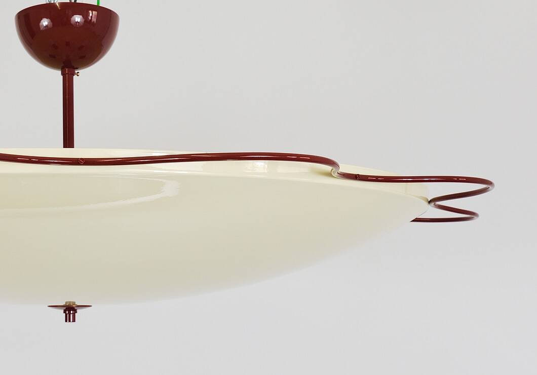 Large flush mount indirect light ceiling fixture from the Filmcasino in Vienna, 1950s.