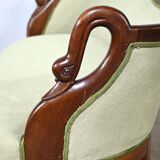 Small Mahogany Backsplash Daybed, Return from Egypt Style – Early 20th Century