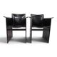 2 chaises en cuir noir Arrben Solaria par Tito Agnoli, 1970